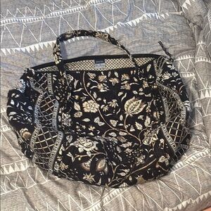 Vera Bradley Black Floral Women's Weekender Bag